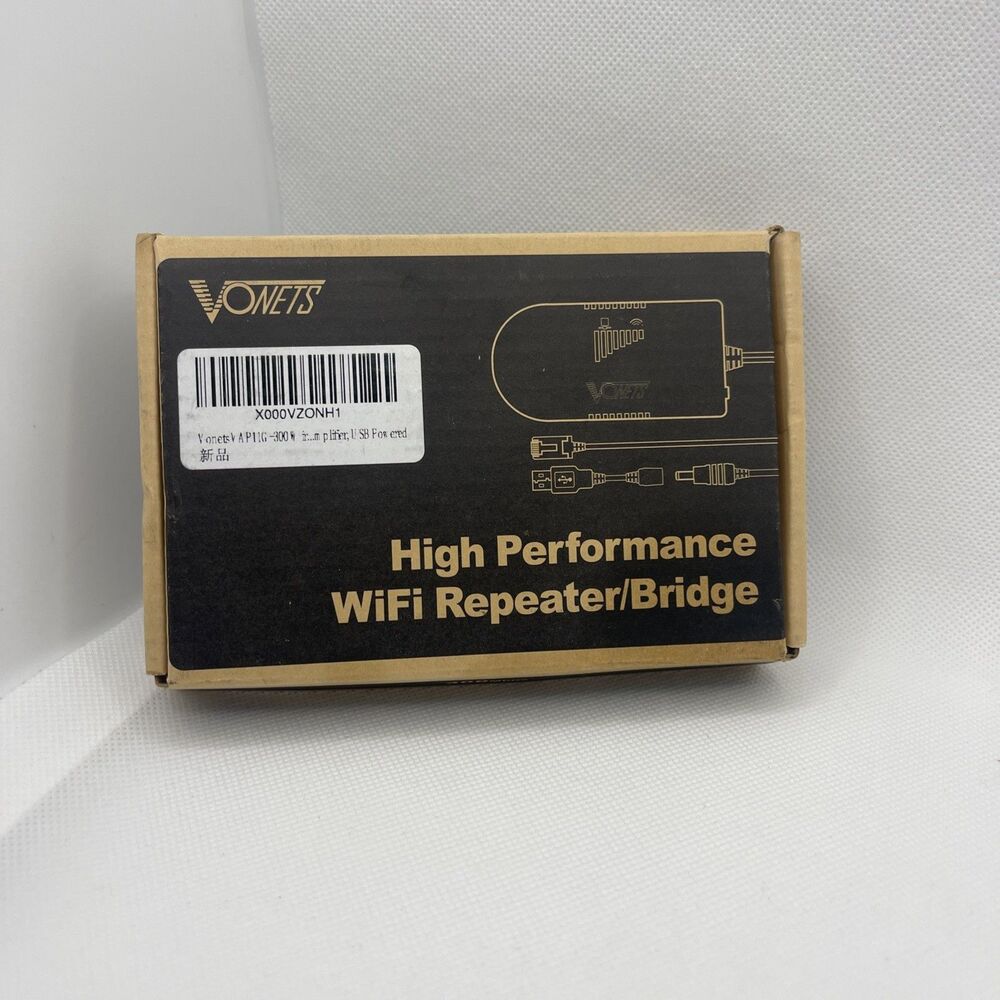 Vonets WiFi to Wired WiFi Bridge Ethernet Signal Repeater Mini Industrial 2.4